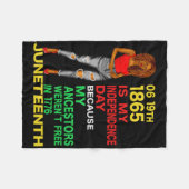 Happy Juneteenth is Mijn Onafhankelijkheidsdag Fre Fleece Deken (Voorkant (Horizontaal))
