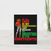 Happy Juneteenth is Mijn Onafhankelijkheidsdag Fre Kaart (Voorkant)