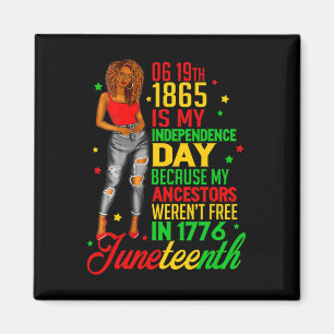 Happy Juneteenth is Mijn Onafhankelijkheidsdag Fre Magneet