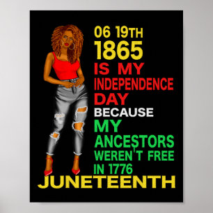 Happy Juneteenth is Mijn Onafhankelijkheidsdag Fre Poster