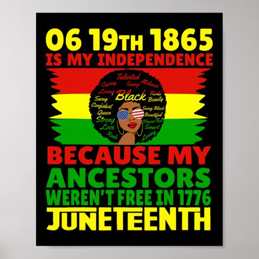 Happy Juneteenth is Mijn Onafhankelijkheidsdag Fre Poster (Voorkant)