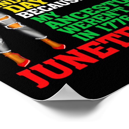 Happy Juneteenth is Mijn Onafhankelijkheidsdag Fre Poster (Hoek)