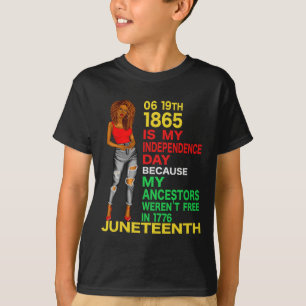 Happy Juneteenth is Mijn Onafhankelijkheidsdag Fre T-shirt
