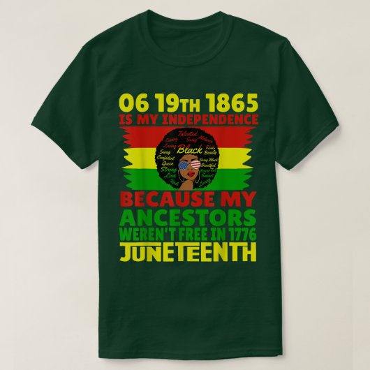 Happy Juneteenth is Mijn Onafhankelijkheidsdag Fre T-shirt (Design voorkant)
