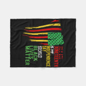 Happy Juneteenth is mijn onafhankelijkheidsdag gra Fleece Deken (Voorkant (Horizontaal))