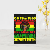 Happy Juneteenth is mijn Onafhankelijkheidsdag roz Kaart (Gele Bloem)