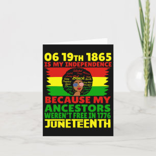Happy Juneteenth is mijn Onafhankelijkheidsdag roz Kaart