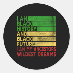 Happy Juneteenth is mijn onafhankelijkheidsdag zwa Ronde Sticker