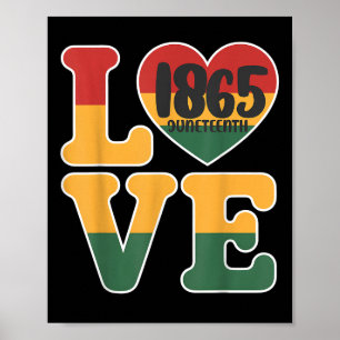 Happy Juneteenth is My Independence Day Love Black Poster