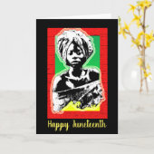 Happy Juneteenth Kaart (Gele Bloem)