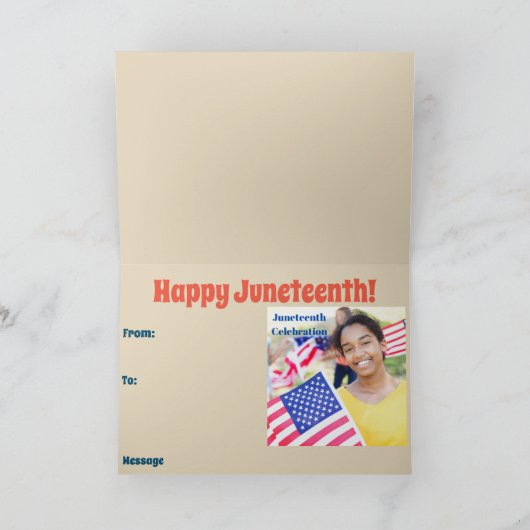 Happy Juneteenth-kaart Feestdagen Kaart (Binnen)