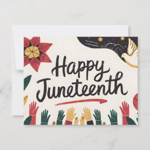 Happy Juneteenth Kleurrijke Vrijheidsdag Design Feestdagenkaart