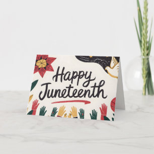 Happy Juneteenth Kleurrijke Vrijheidsdag Design Kaart
