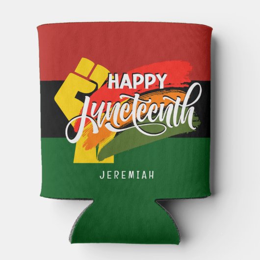 HAPPY JUNETEENTH Pan African Blikjeskoeler (Achterkant)