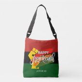 HAPPY JUNETEENTH Pan African Crossbody Tas (Voorkant)
