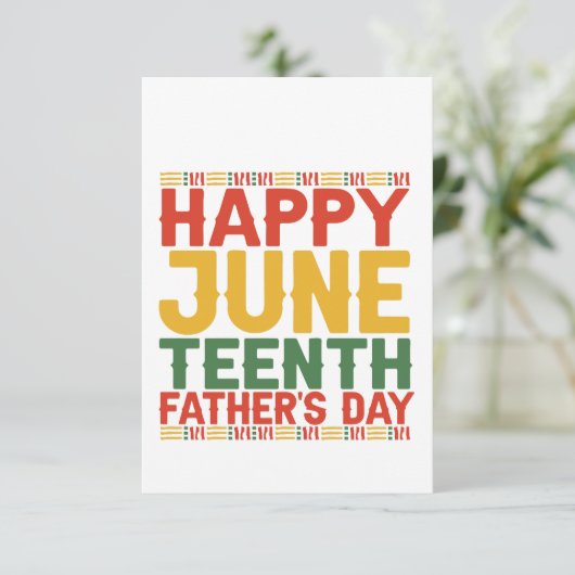 Happy JuneTeenth Vaderdag Black History-maand Bedankkaart (Staand voorkant)