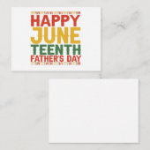 Happy JuneTeenth Vaderdag Black History-maand Notitiekaartje (Voorkant / Achterkant)