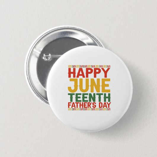 Happy JuneTeenth Vaderdag Black History-maand Ronde Button 5,7 Cm (Voorkant /achterkant)