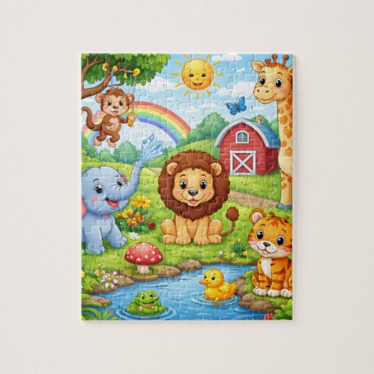 Happy Jungle Jamboree Jigsaw Puzzle Legpuzzel (Verticaal)