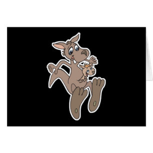 happy kangaroo en joey