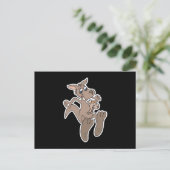 happy kangaroo en joey briefkaart (Staand voorkant)