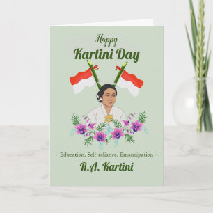 Happy Kartini Day Womens Indonesia Hero Kaart