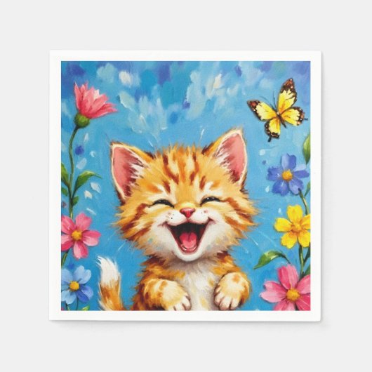 Happy Kat Garden Servet (Voorkant)