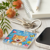 Happy Kat Garden Sleutelhanger (Voorkant Rechts)