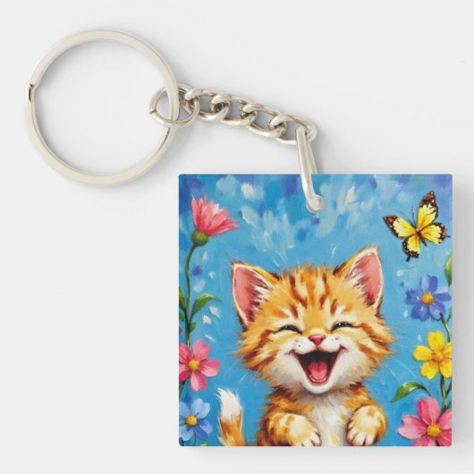 Happy Kat Garden Sleutelhanger (voorkant)