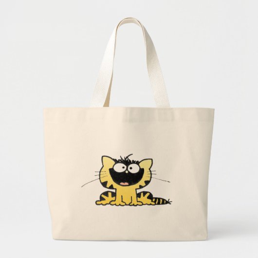 Happy-Kat Grote Tote Bag (Voorkant)