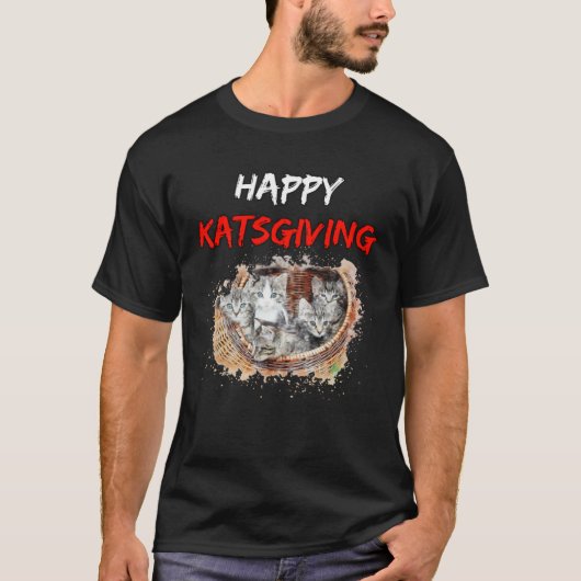 Happy Katsgiving  Best Thanksgiving  for Cat T-shirt (Voorkant)