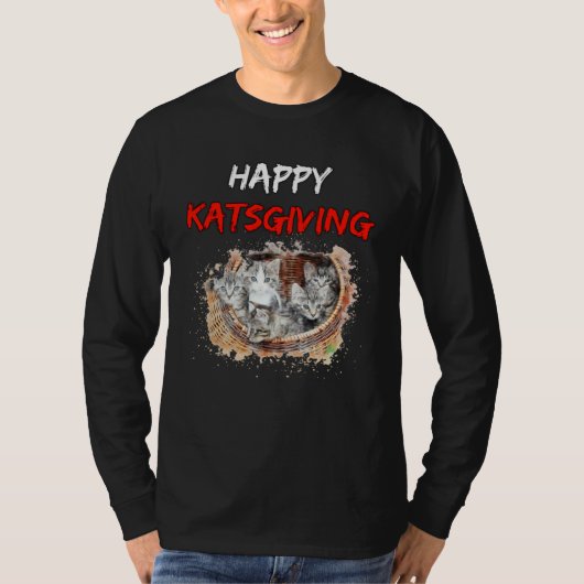 Happy Katsgiving  Best Thanksgiving  for Cat T-shirt (Voorkant)