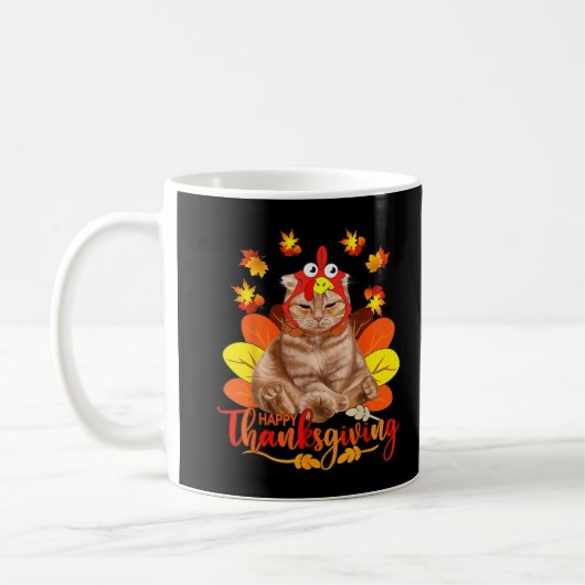 Happy Katsgiving Thanksgiving Cats Turkey Pilgrim Koffiemok (Links)