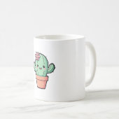 Happy Kawaii Cactus – Cute Illustration Koffiemok (Voorkant rechts)