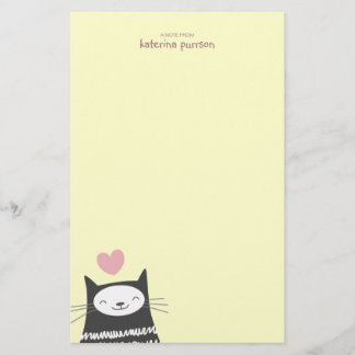 Happy Kawaii Cat Note Paper Briefpapier