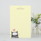 Happy Kawaii Cat  Note Paper Briefpapier (Staand voorkant)