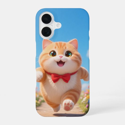 Happy Kawaii Cat Telefoonhoesje iPhone 16 Hoesje (Achterkant)