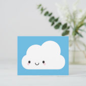 Happy Kawaii Cloud Briefkaart (Staand voorkant)