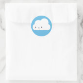 Happy Kawaii Cloud Ronde Sticker (Tas)