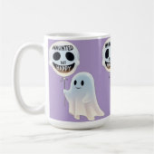 Happy Kawaii Ghost with Skull Balloon Koffiemok (Links)