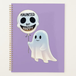 Happy Kawaii Ghost with Skull Balloon Planner