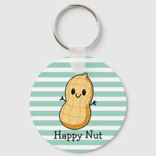 Happy Kawaii Peanut Cartoon – Schattigee glimlache Sleutelhanger