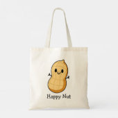 Happy Kawaii Peanut Cartoon – Schattigee glimlache Tote Bag (Achterkant)