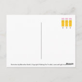 Happy Kawaii Pencils Briefkaart (Achterkant)