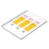 Happy Kawaii Pencils Notitieboek (Linkerzijde)