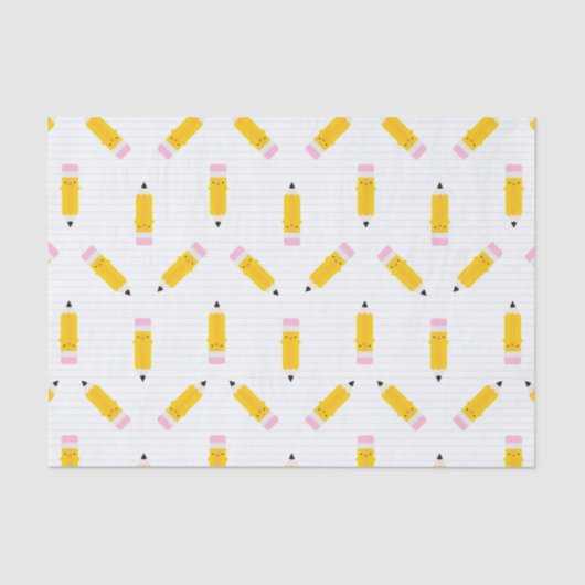 Happy Kawaii Pencils Tissuepapier (Voorkant)