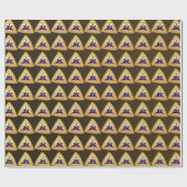 Happy Kawaii Prune Hamentashen Cadeaupapier (Vlak)