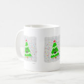 Happy Kawaii Style Cartoon kerstboom Koffiemok (Voorkant links)