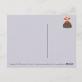 Happy Kawaii Volcano Briefkaart (Achterkant)