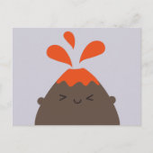 Happy Kawaii Volcano Briefkaart (Voorkant)